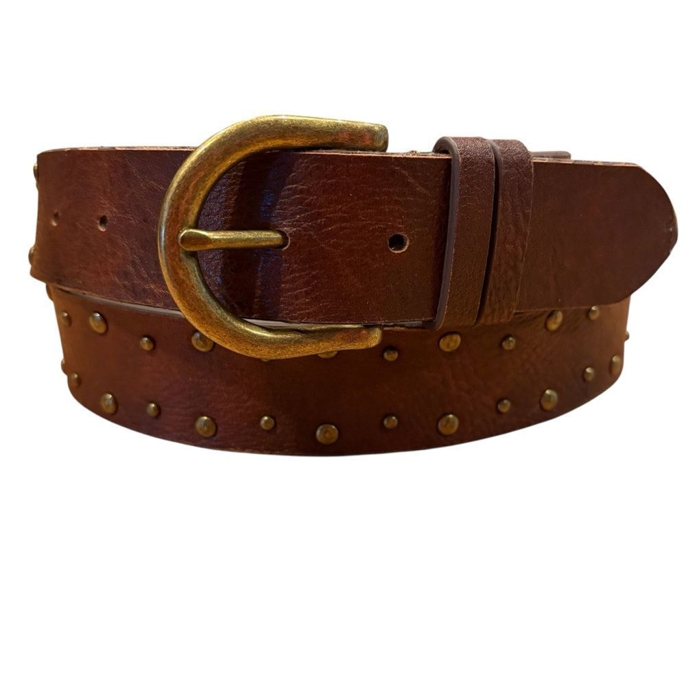 Brown Fossil Relic Leather belt Gold Buckle 36-38